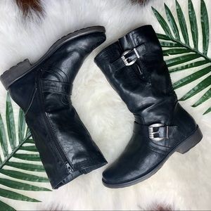Baretraps black vegan moto boots